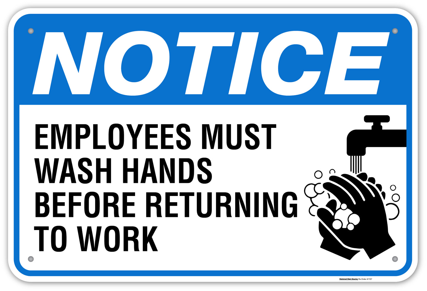 Employees Must Wash Hands Before Returning to Work