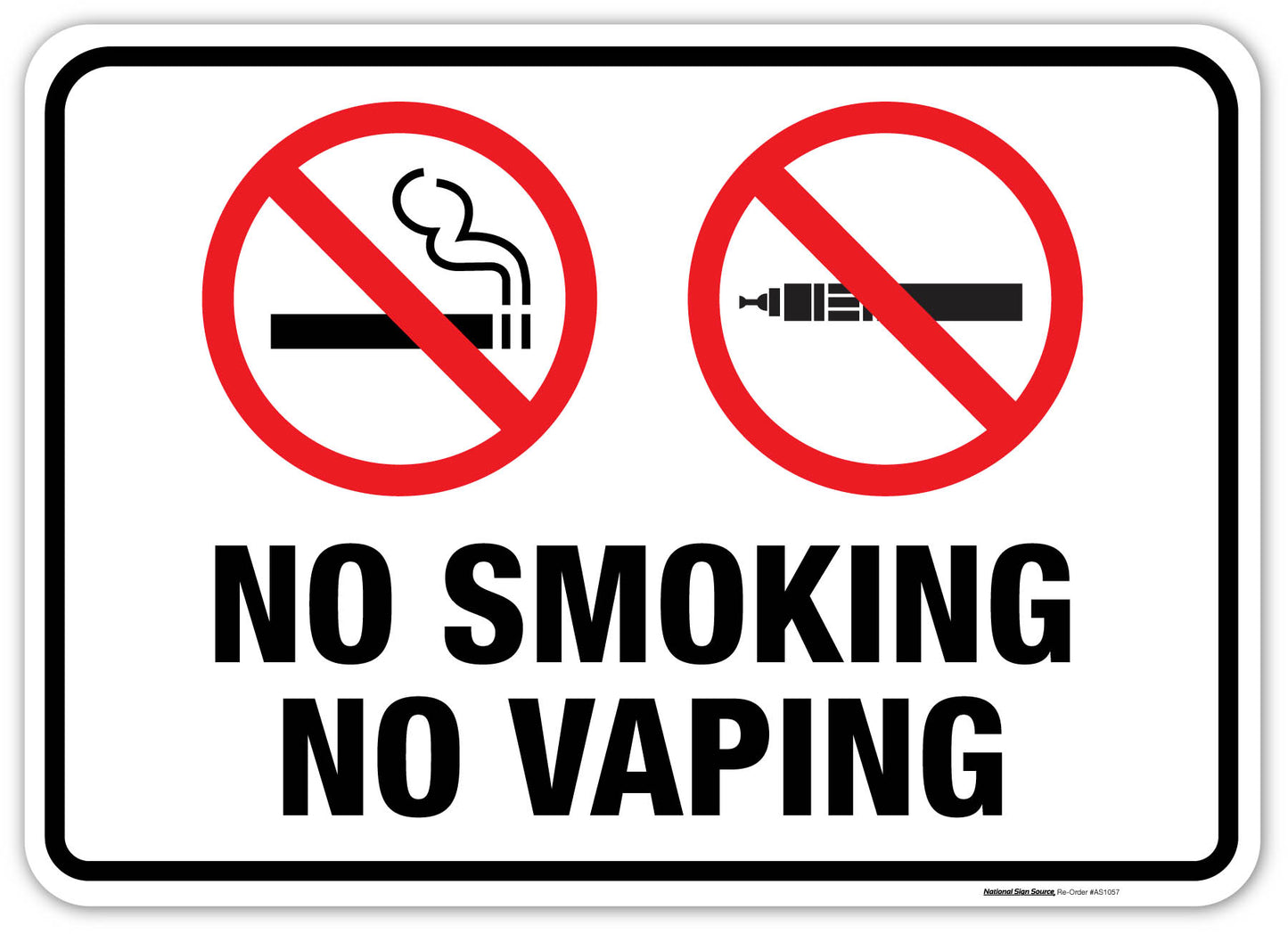 no smoking sign, no vaping sign. Property sign, aluminum or sticker signs.