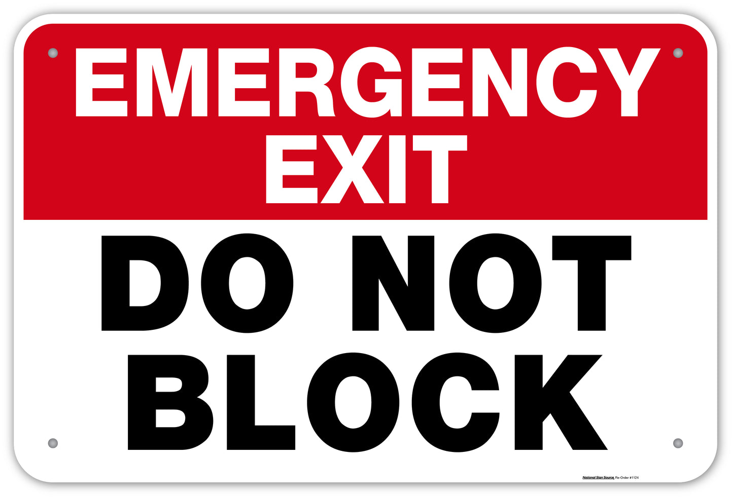 Emergency Exit - Do Not Block