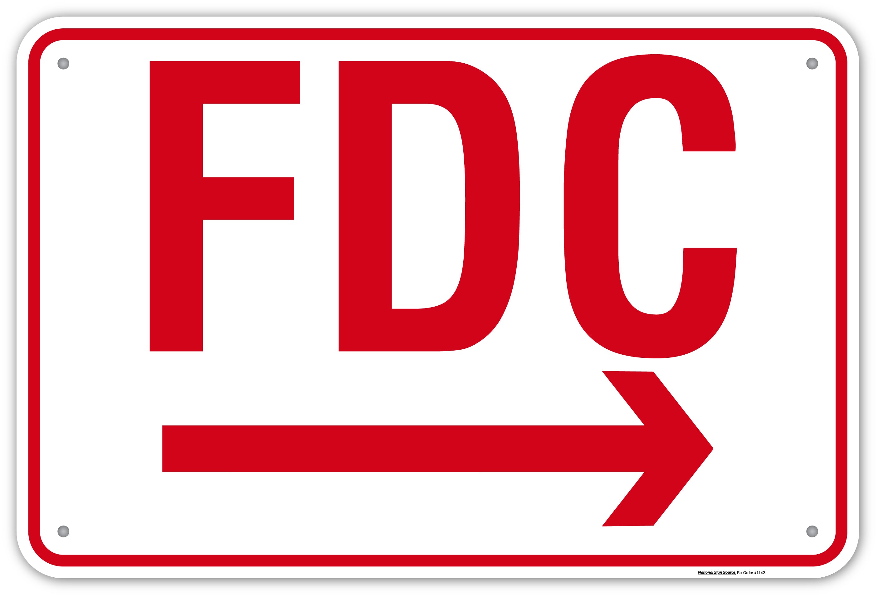 FDC Arrow Pointing Right Signs - Aluminum & Vinyl Signs | Made in USA ...