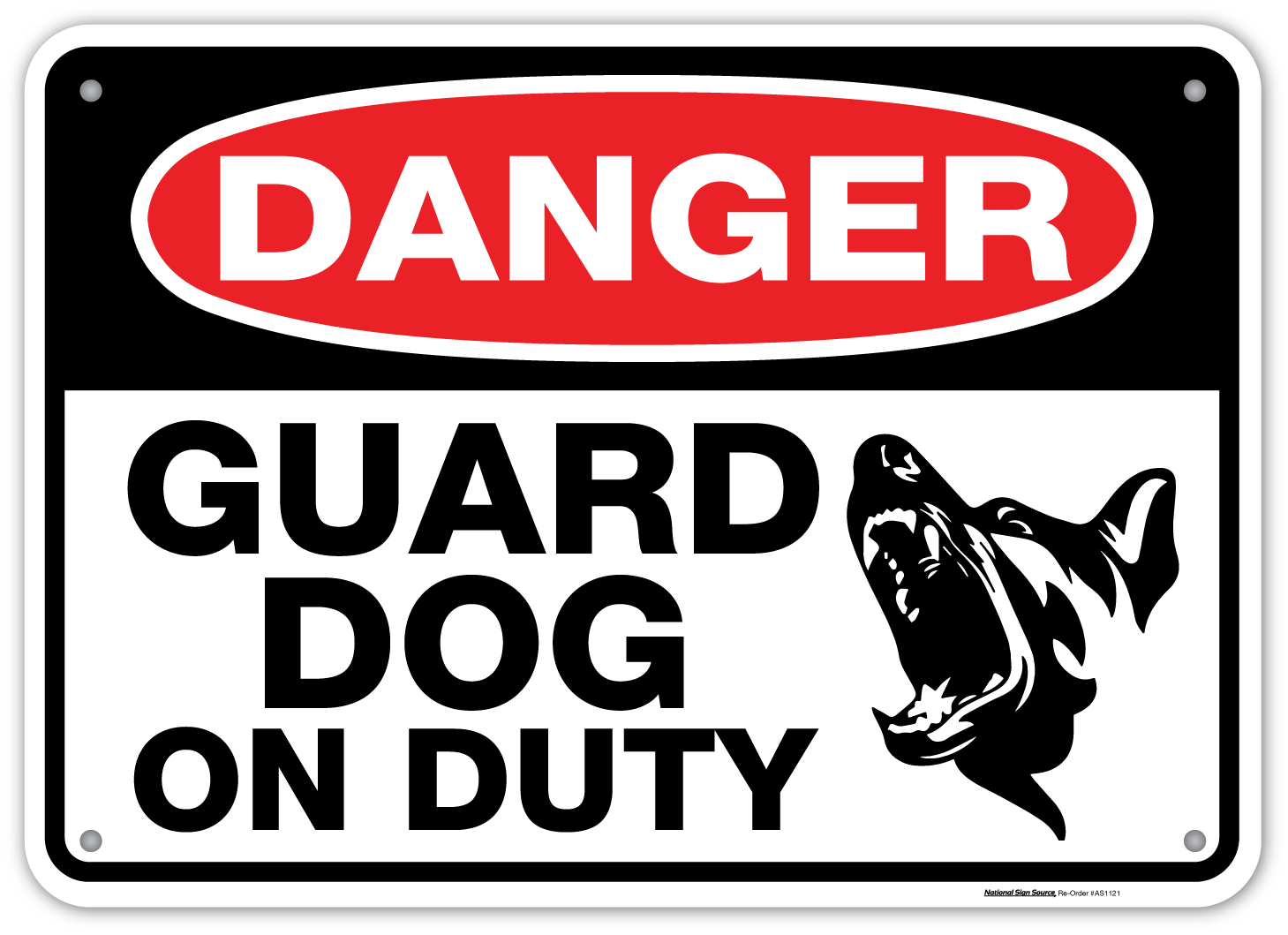 Guard Dog On Duty Signs - Security Signs & Stickers - Outdoor Durable ...