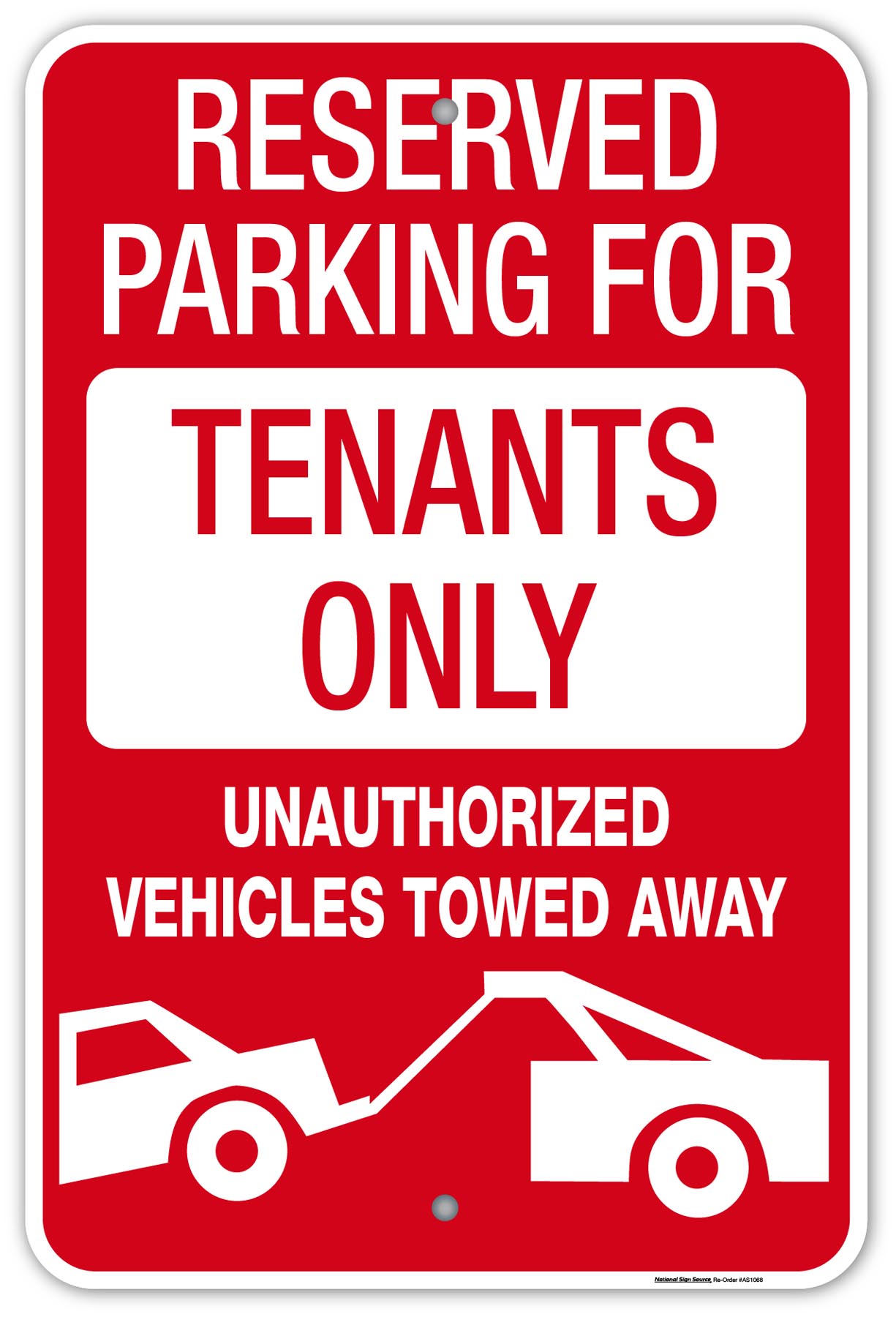 Reserved Parking Tenants Only - Aluminum Sign | National Sign Source