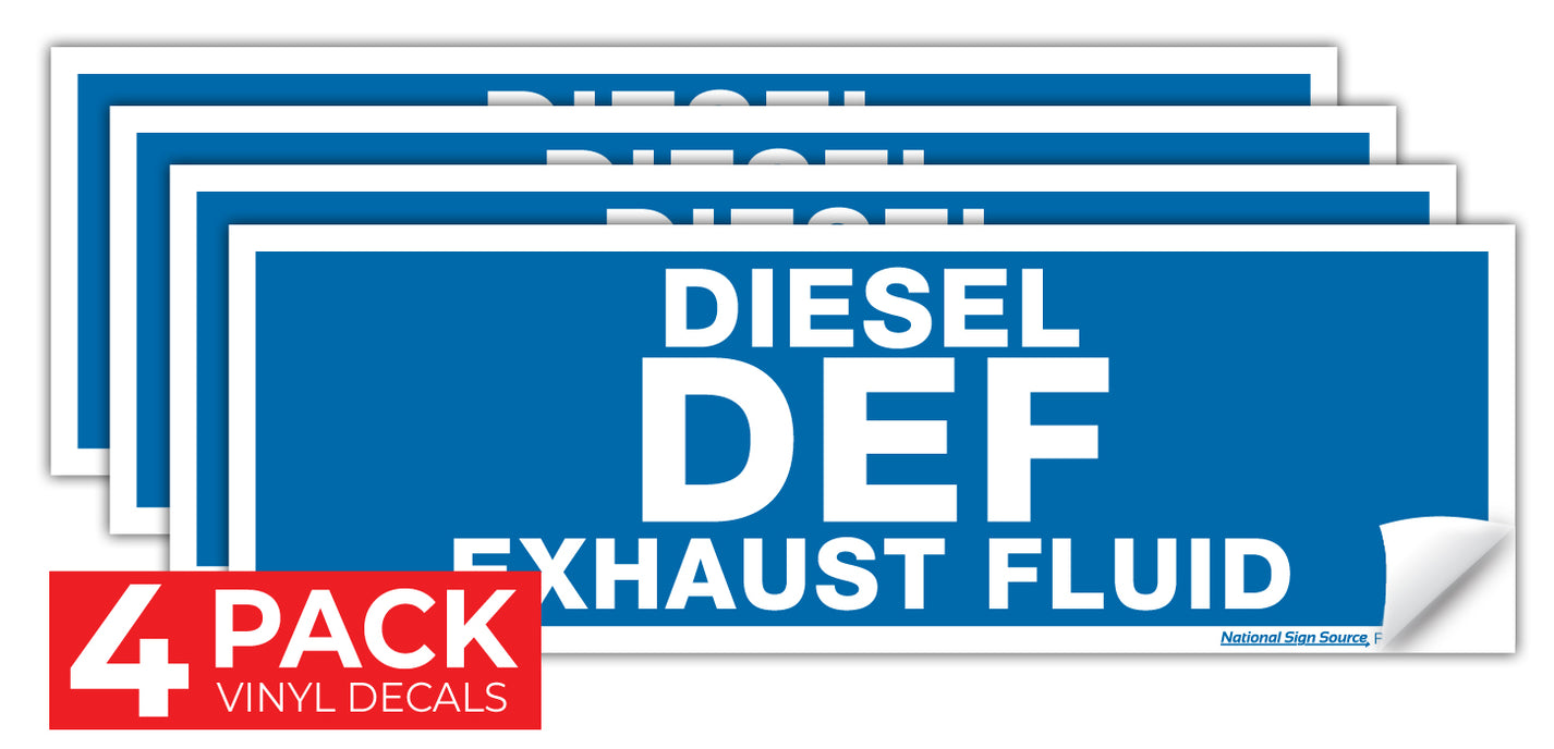 Fuel Identifying Stickers-Diesel DEF Exhaust Fluid | Vinyl Decal Signs ...