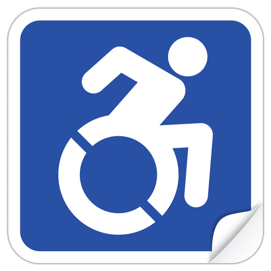 Handicap access sign labels.  Updated handicap ADA symbol.