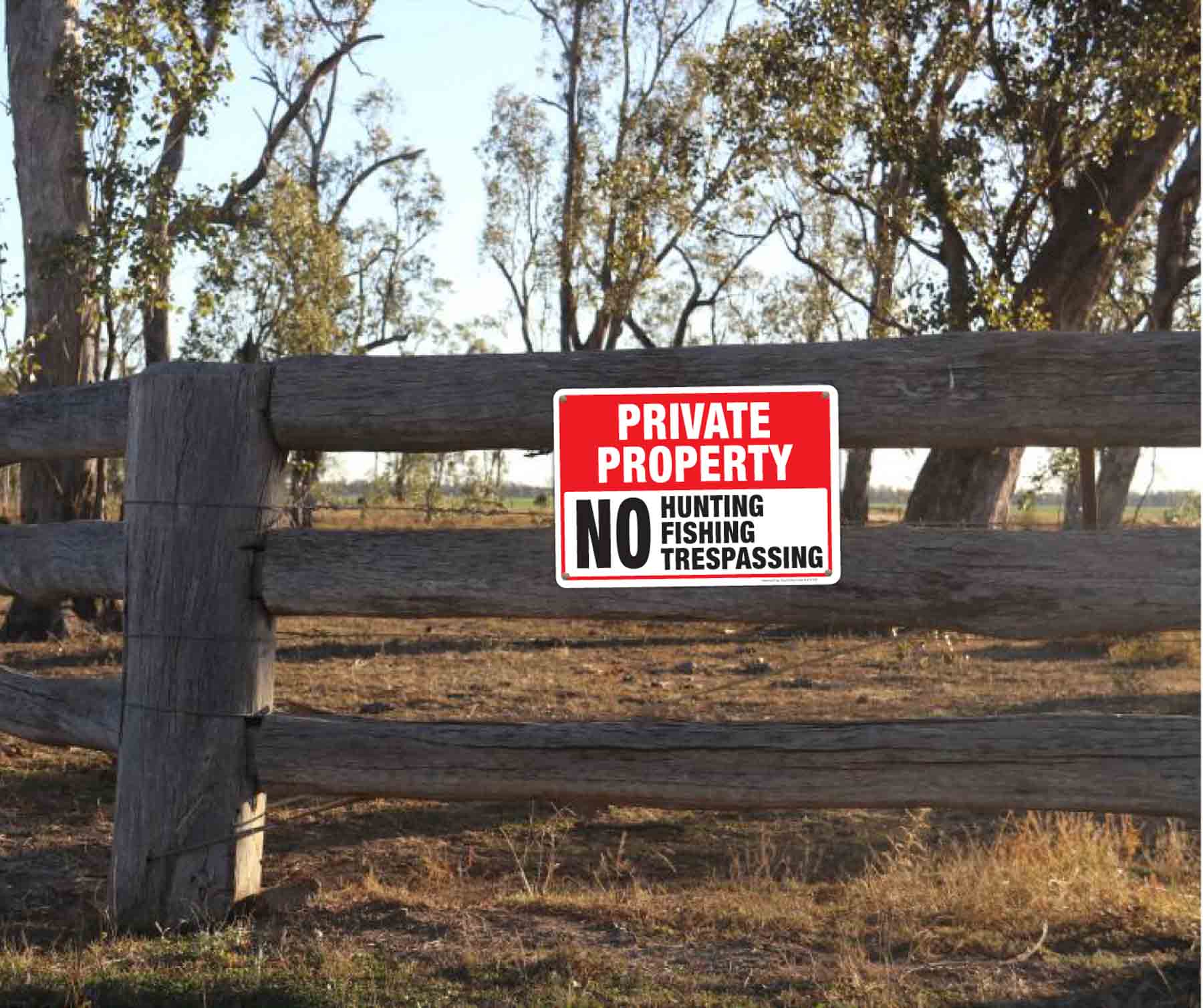 Private Property Signs-No Hunting, Fishing, Trespassing
