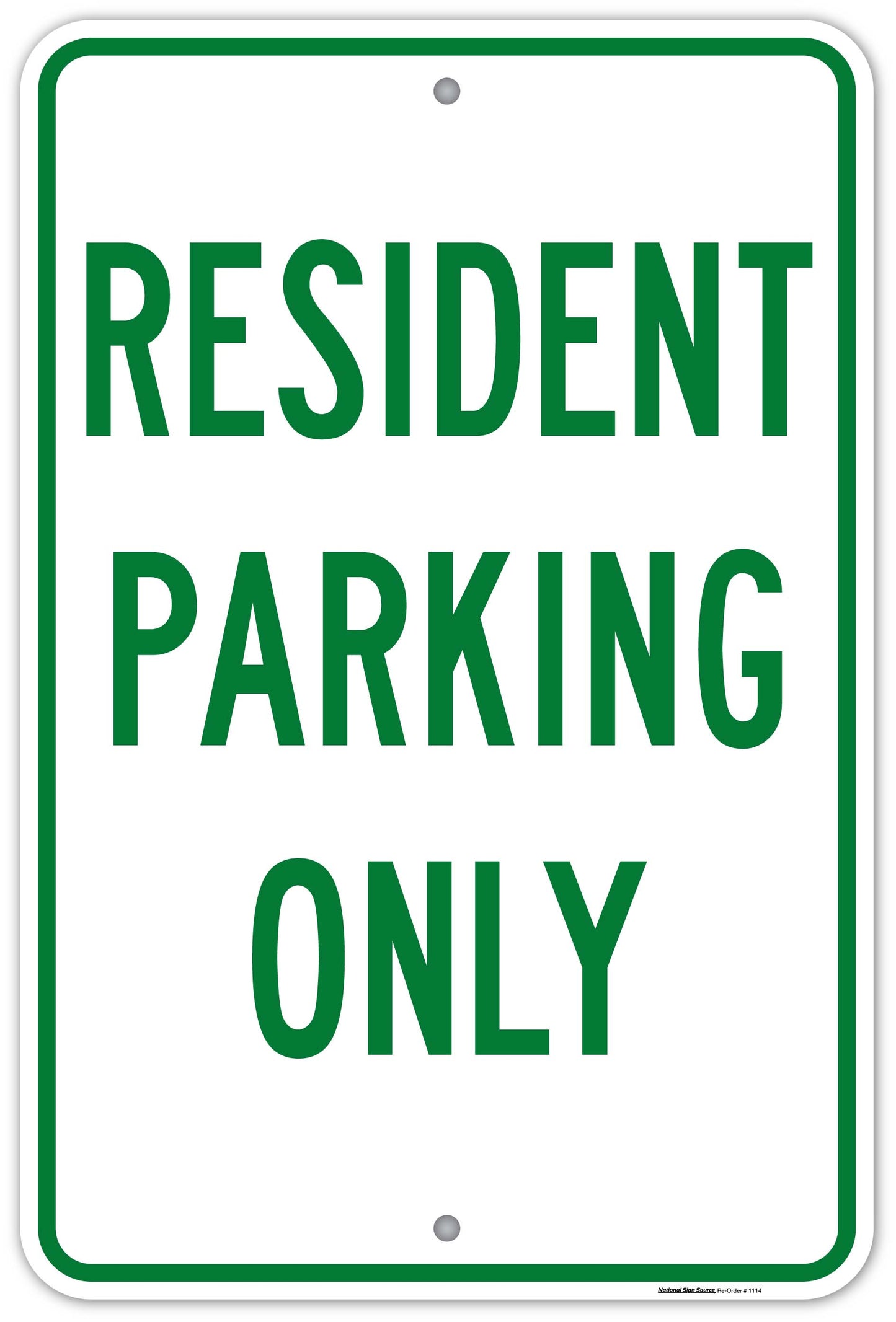 Dibond and Aluminum Resident Parking Sign - Manufactured by National Sign Source
