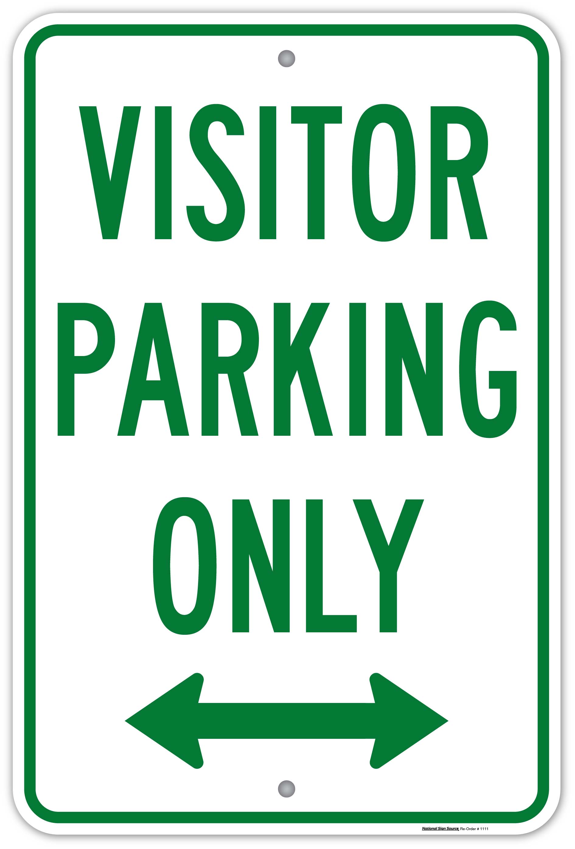 Dibond and Aluminum Visitor Parking Signs - Double Arrow - Manufactured by National Sign Source