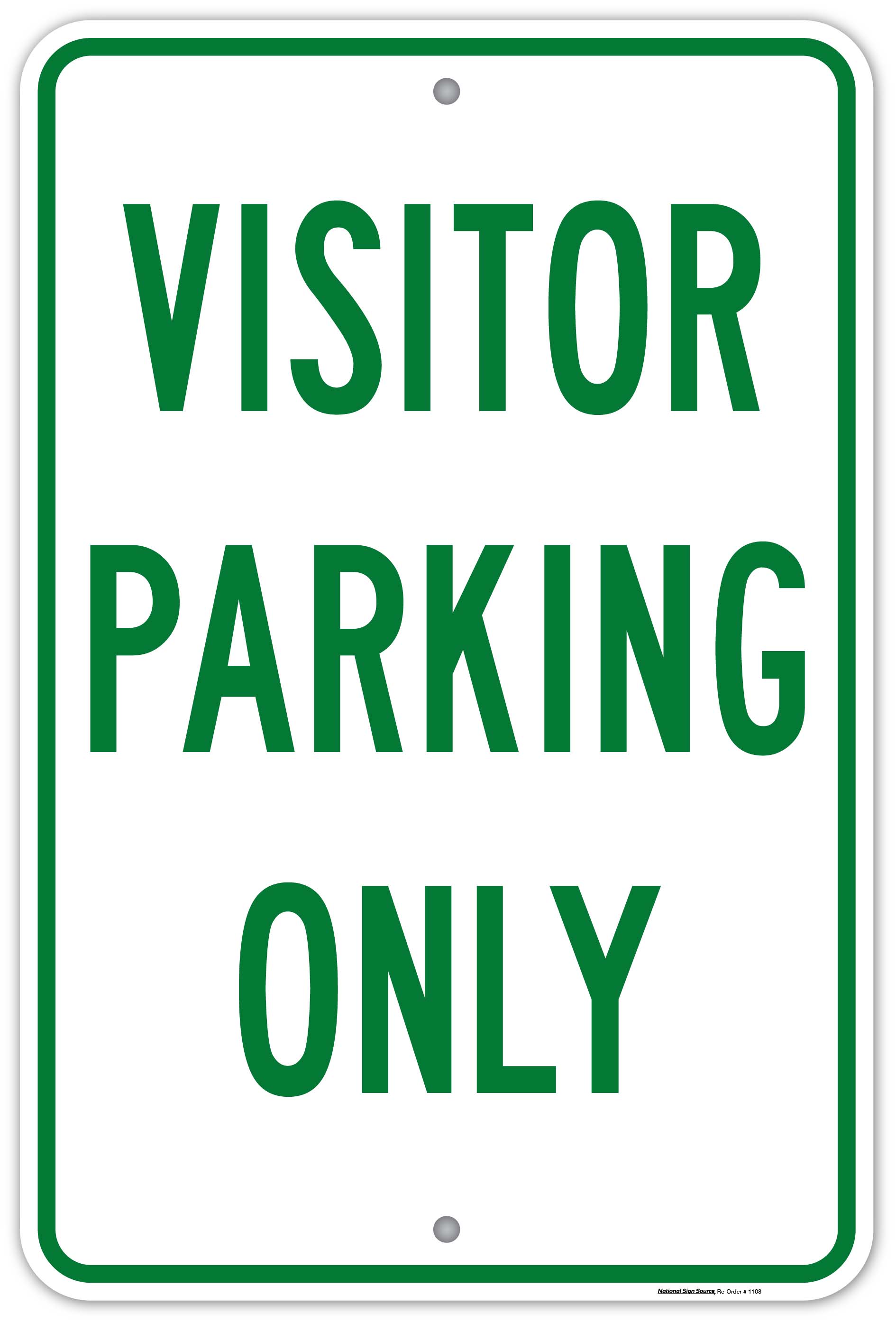 Dibond and Aluminum Visitor Parking Signs - Manufactured by National Sign Source