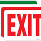 Exit signs, aluminum signs or vinyl sticker signs.